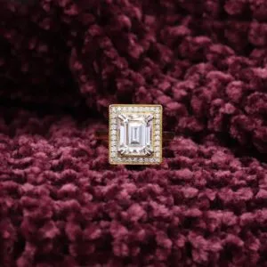 Emerald Halo Wedding Ring