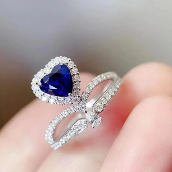 Heart Halo Engagement Ring