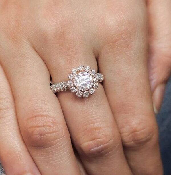 Round Halo Engagement Ring