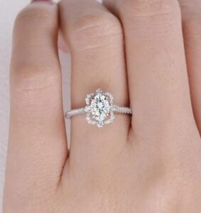Oval Solitaire Anniversary Ring