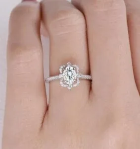 Oval Solitaire Anniversary Ring