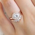 Oval Halo Ring Set