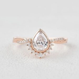 Pear Bezel Engagement Ring