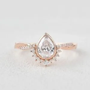 Pear Bezel Engagement Ring
