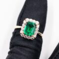 Emerald Halo Wedding Ring