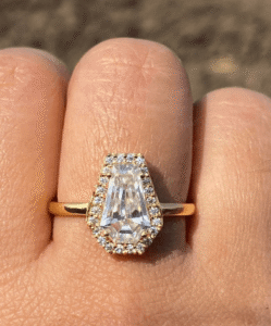 Coffin Halo Engagement Ring