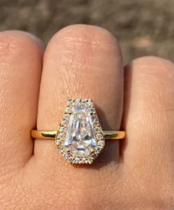 Coffin Halo Engagement Ring