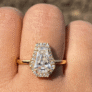 Coffin Halo Engagement Ring