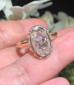 Oval Bezel Anniversary Ring