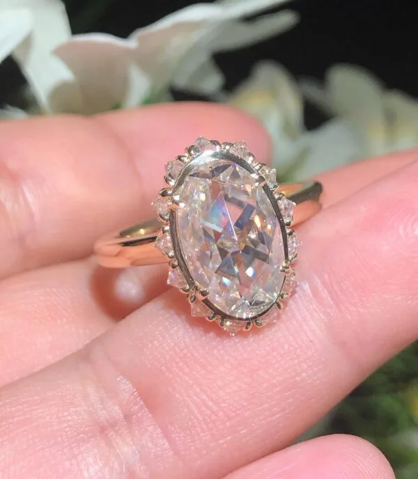 Oval Bezel Anniversary Ring