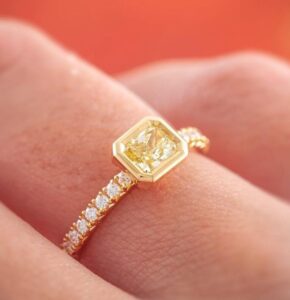 Radiant Bezel Anniversary Ring