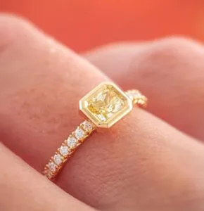 Radiant Bezel Anniversary Ring