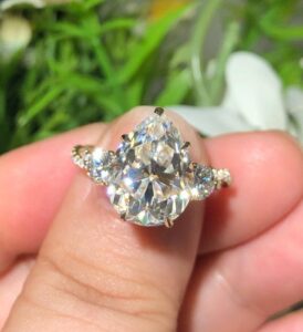 Pear Solitaire Promise Ring