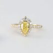 Pear Halo Wedding Ring