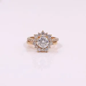 Round Anniversary Ring Set