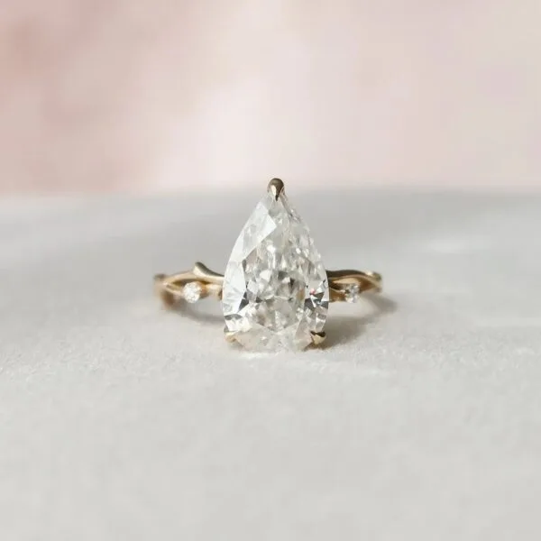 Pear Solitaire Birthstone Ring