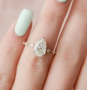 Pear Cut Solitaire Proposal Ring