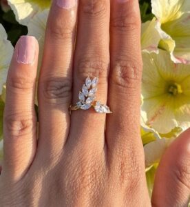 Marquise Cut Cluster Ring