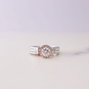 Round Halo Birthday Ring