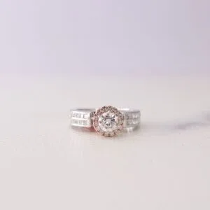 Round Halo Birthday Ring