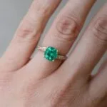Cushion Solitaire Anniversary Ring