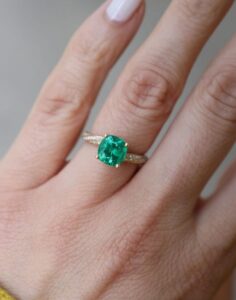 Cushion Solitaire Anniversary Ring