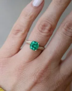 Cushion Solitaire Anniversary Ring