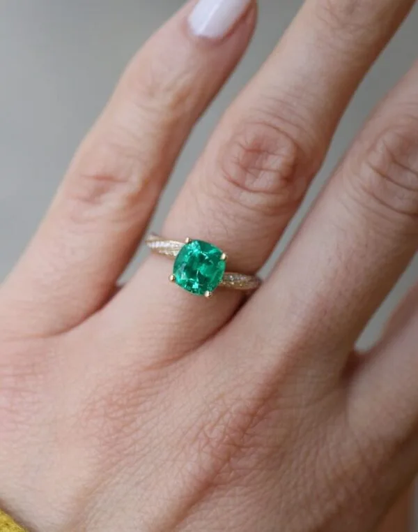 Cushion Solitaire Anniversary Ring