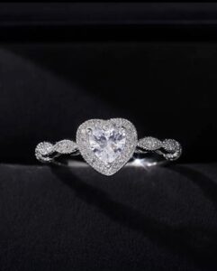 Heart Halo Proposal Ring