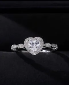 Heart Halo Proposal Ring