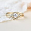 Round Engagement Ring Set
