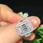 Emerald Double Halo Ring