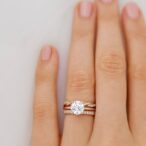 Round Solitaire Anniversary Ring