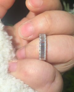 Emerald Half Eternity Ring