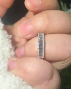 Emerald Half Eternity Ring