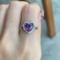 Heart Halo Anniversary Ring