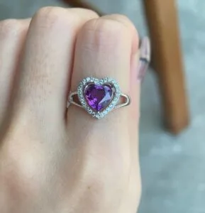 Heart Halo Anniversary Ring