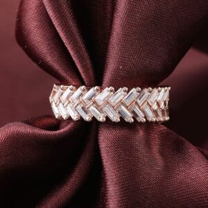 Baguette Half Eternity Band