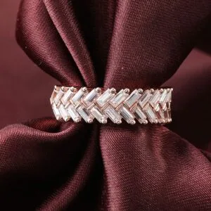 Baguette Half Eternity Band