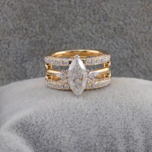 Marquise Solitaire Wedding Ring