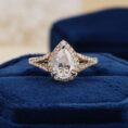 Pear Split Shank Ring