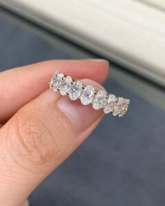 Oval Half Eternity Ring