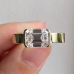 Emerald Bezel Anniversary Ring