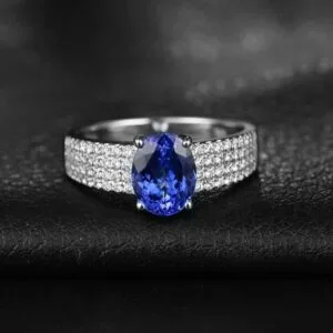 Oval Solitaire Anniversary Ring