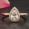 Pear Halo Engagement Ring