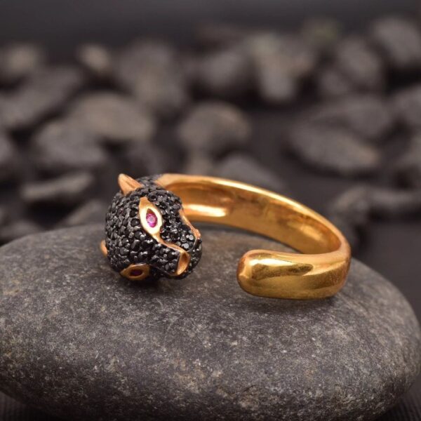 Awesome 1Ct Pink Pear Cut Bezel Panther Perfect Birthstone Ring For Her | Promise Ring For Wife - Image 6
