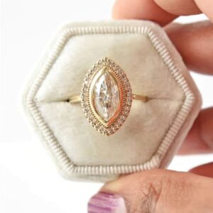Marquise Bezel Wedding Ring