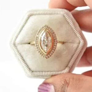 Marquise Bezel Wedding Ring