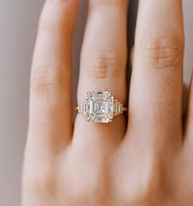 Asscher Solitaire Birthday Ring