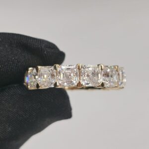 Asscher Eternity Engagement Ring